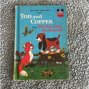 Disney Tod and Copper from The Fox and the Hound book 1981 Book Club Edition